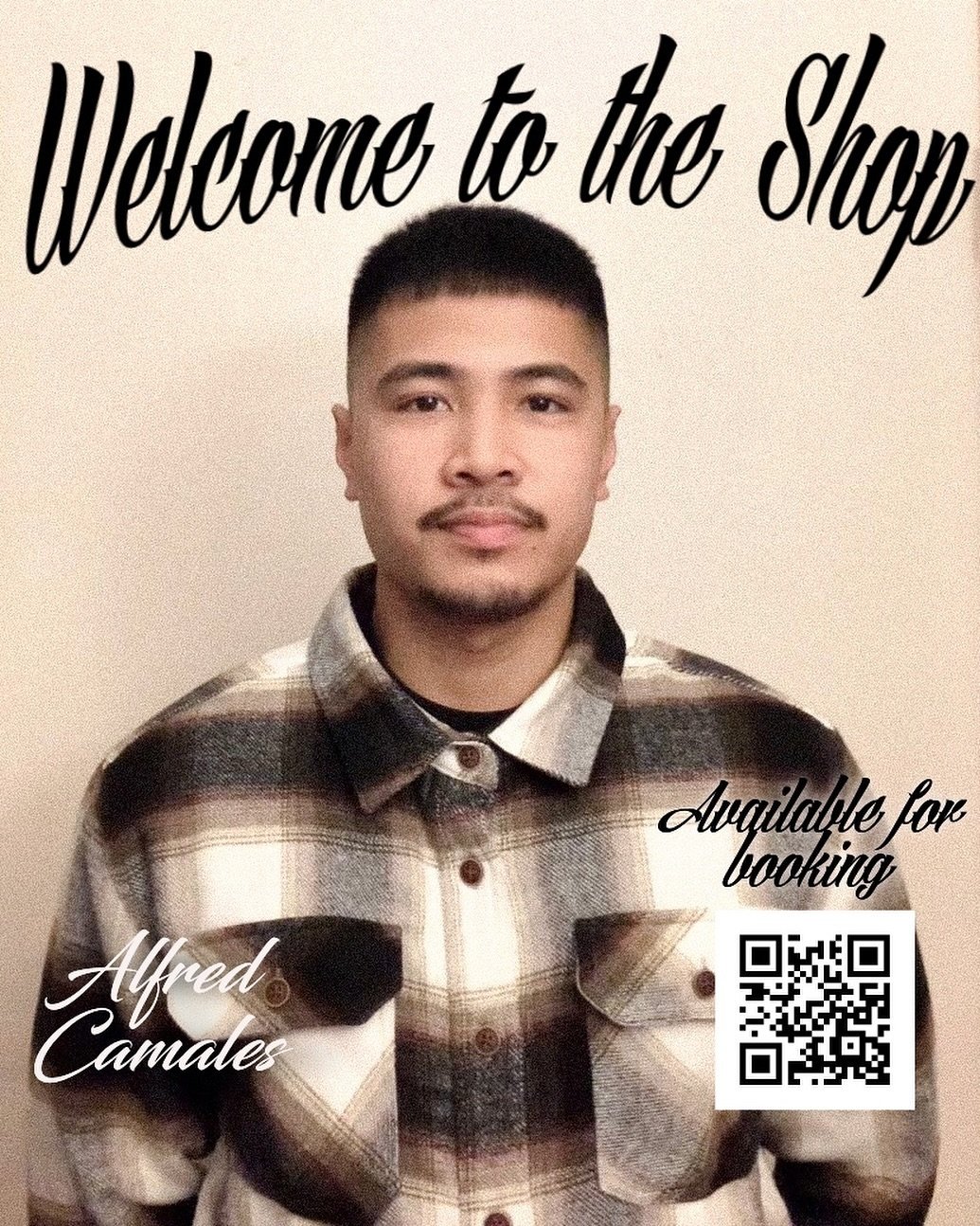 Introducing Alfred Camales [ @acamales ]
Been in the game for over 10 years with experience all over the Lower Mainland. Alfred will be accepting new clients through our website and walk ins on Thurs/Fri/Sunday. 
💈Book with Alfred today 📲